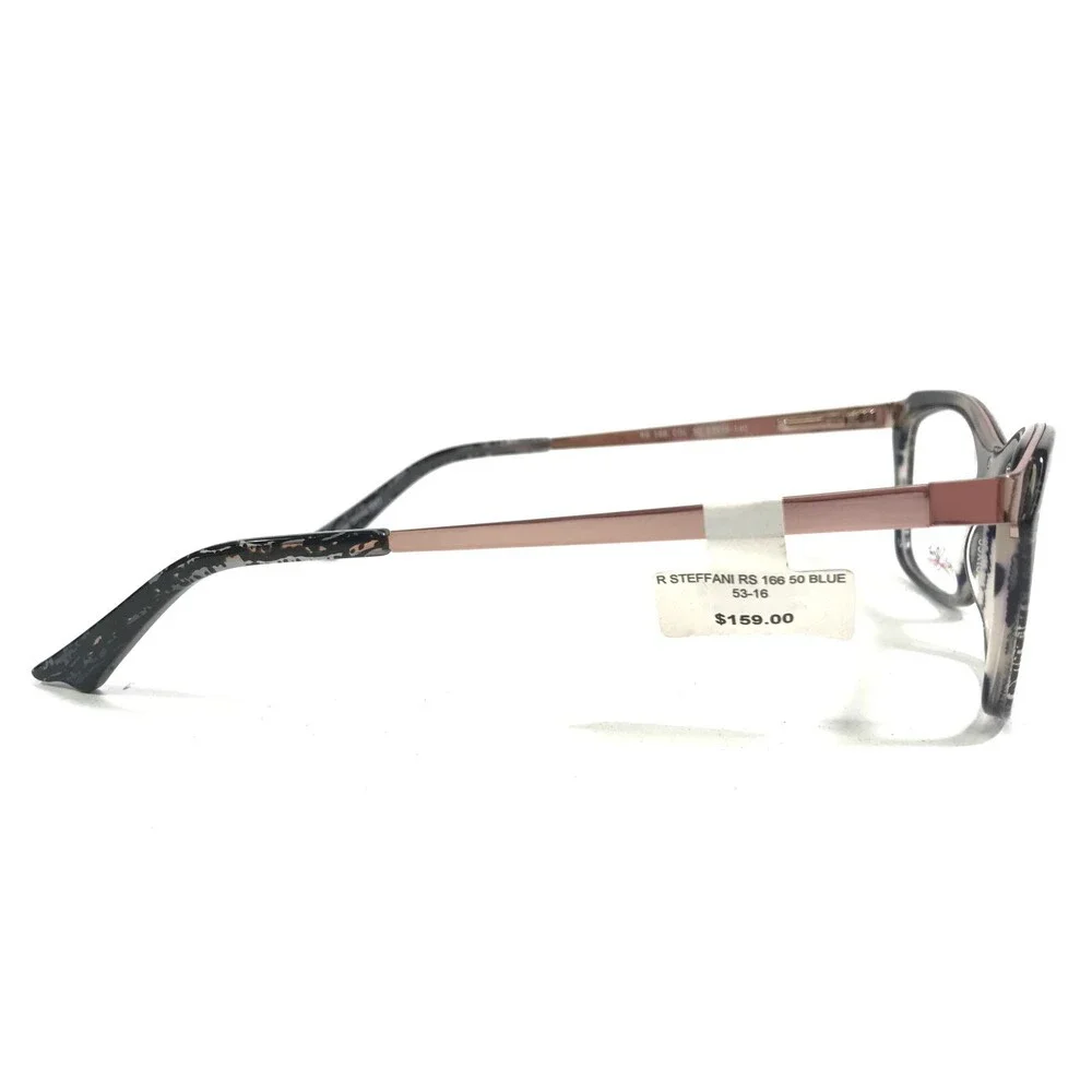 Roberto Steffani RS 166 COL 50 Eyeglasses Frames Black Pink Square 53-16-140